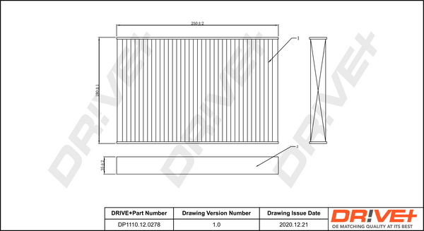 Filtru polen DRIVE DP1110.12.0278