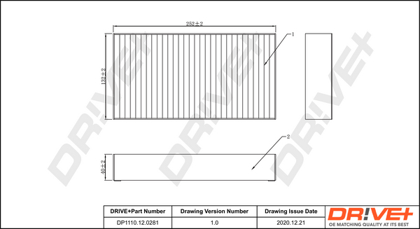 Filtru polen DRIVE DP1110.12.0281