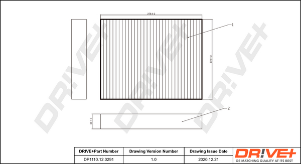 Filtru polen DRIVE DP1110.12.0291