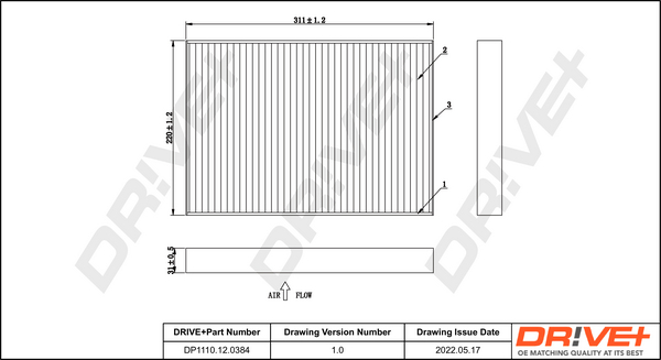 Filtru polen DRIVE DP1110.12.0384