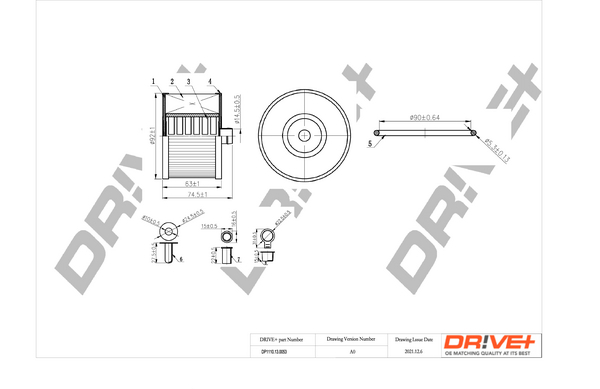 Filtru combustibil PEUGEOT 407 (6D_) 2.0 HDi (6DRHRH)  diesel 140 cai DRIVE DP1110.13.0053