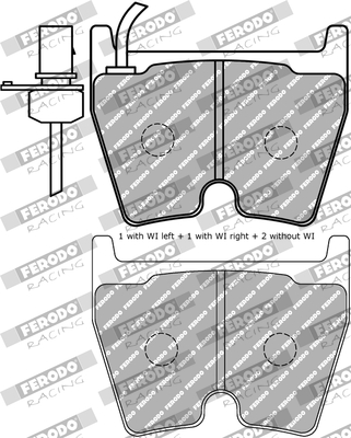 Placute frana VW PHAETON (3D1, 3D2, 3D3, 3D4, 3D6, 3D7, 3D8, 3D9) 3.0 V6 TDI 4motion  diesel 240 cai FERODO RACING FDS1664