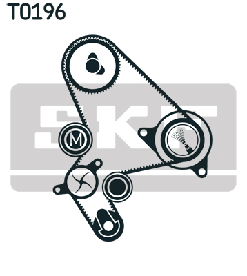Set pompa apa + curea dintata SKF VKMC03248