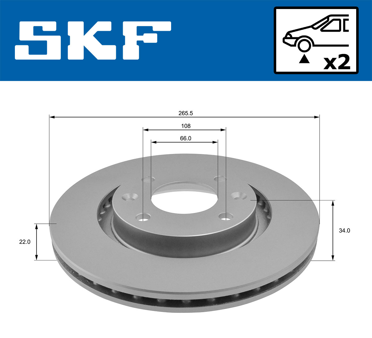 Disc frana SKF VKBD80001V2