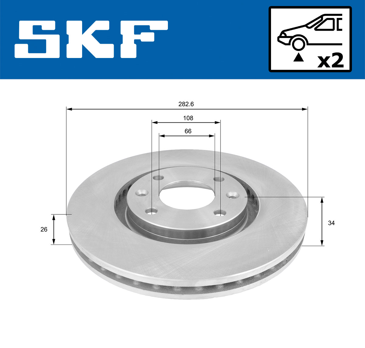 Disc frana SKF VKBD80002V2