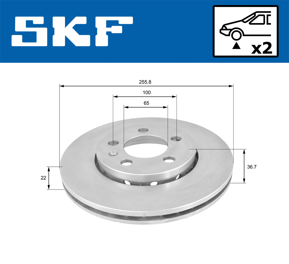 Disc frana SKF VKBD80003V2