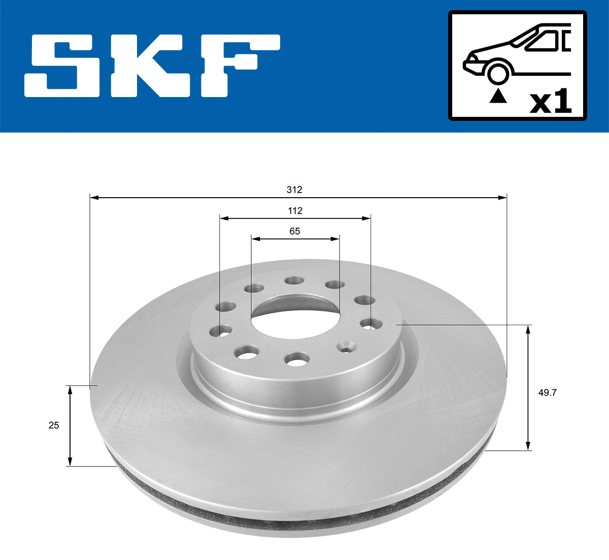 Disc frana SKF VKBD80006V1
