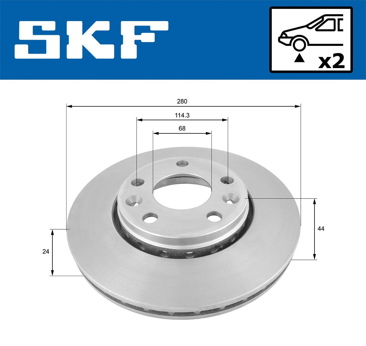 Disc frana SKF VKBD80008V2