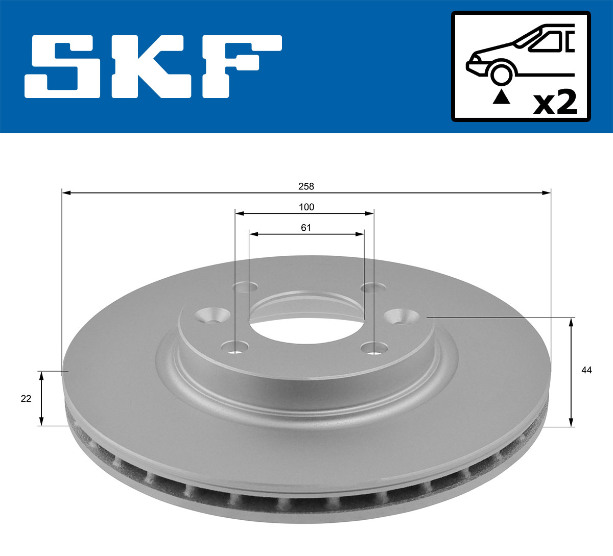 Disc frana SKF VKBD80009V2