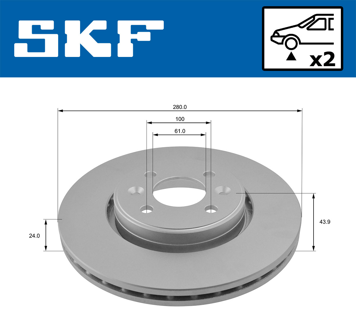 Disc frana SKF VKBD80010V2