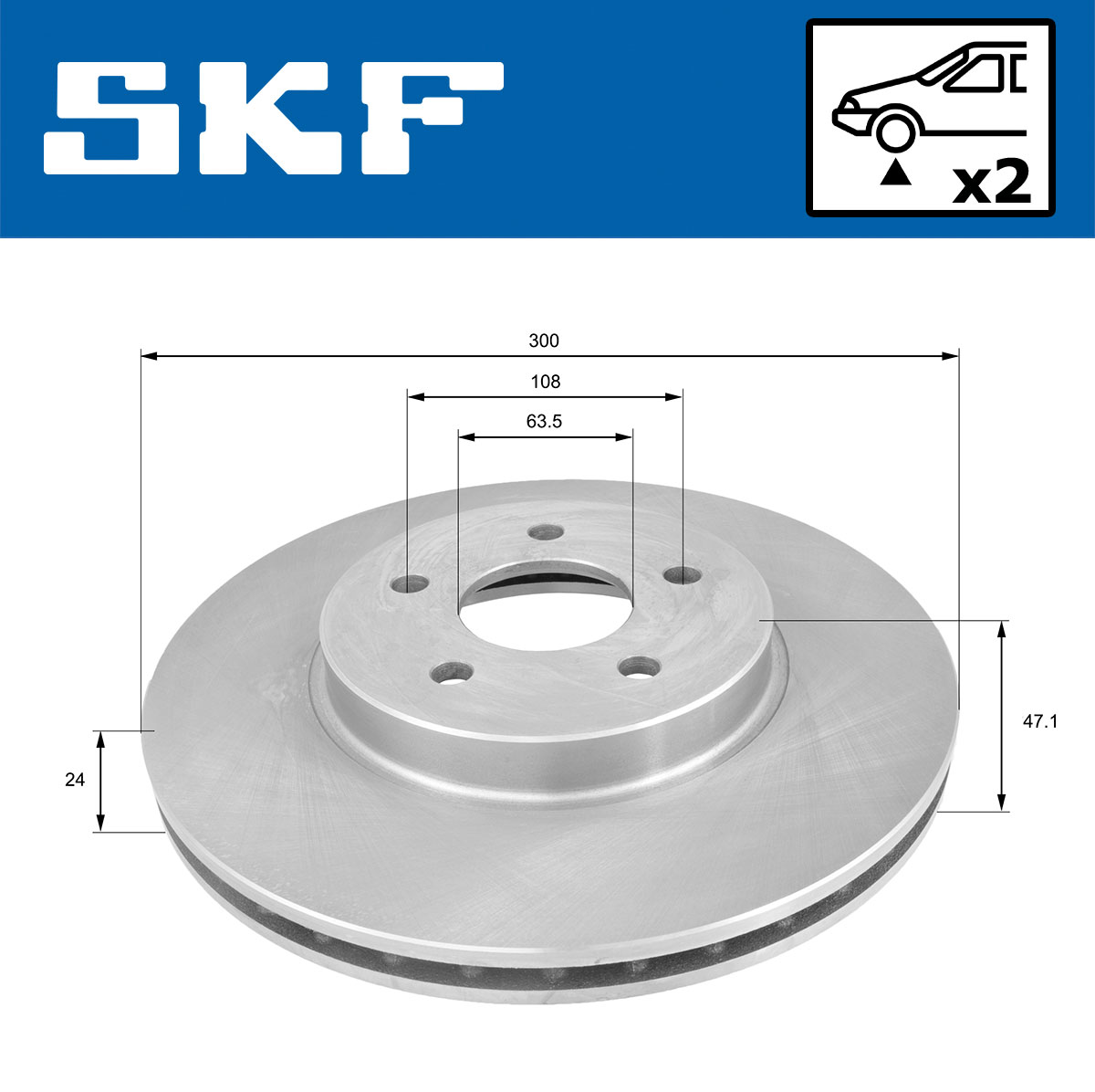Disc frana SKF VKBD80015V2