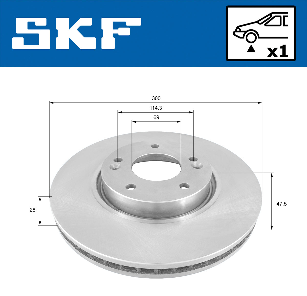 Disc frana SKF VKBD80019V1