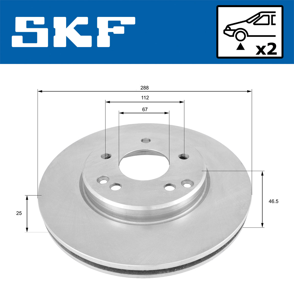 Disc frana SKF VKBD80020V2