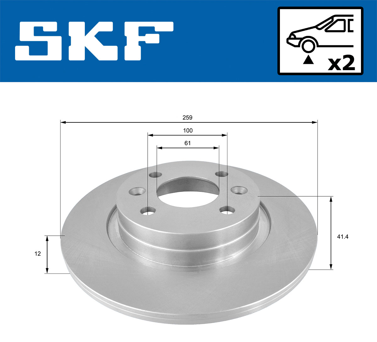 Disc frana SKF VKBD80025S2