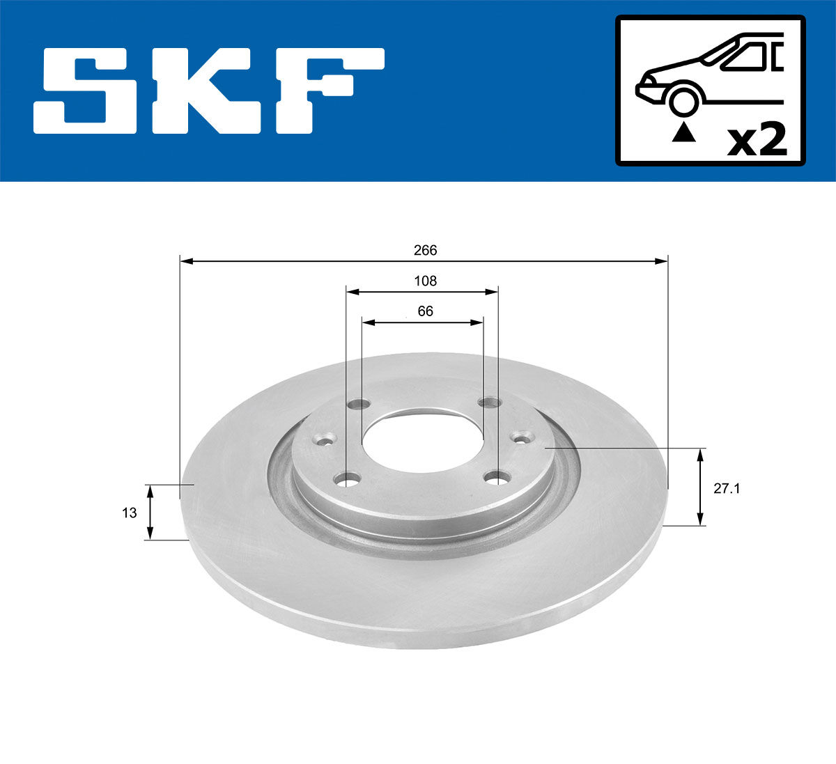 Disc frana SKF VKBD80033S2