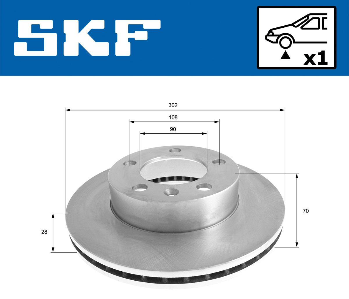 Disc frana SKF VKBD80035V1