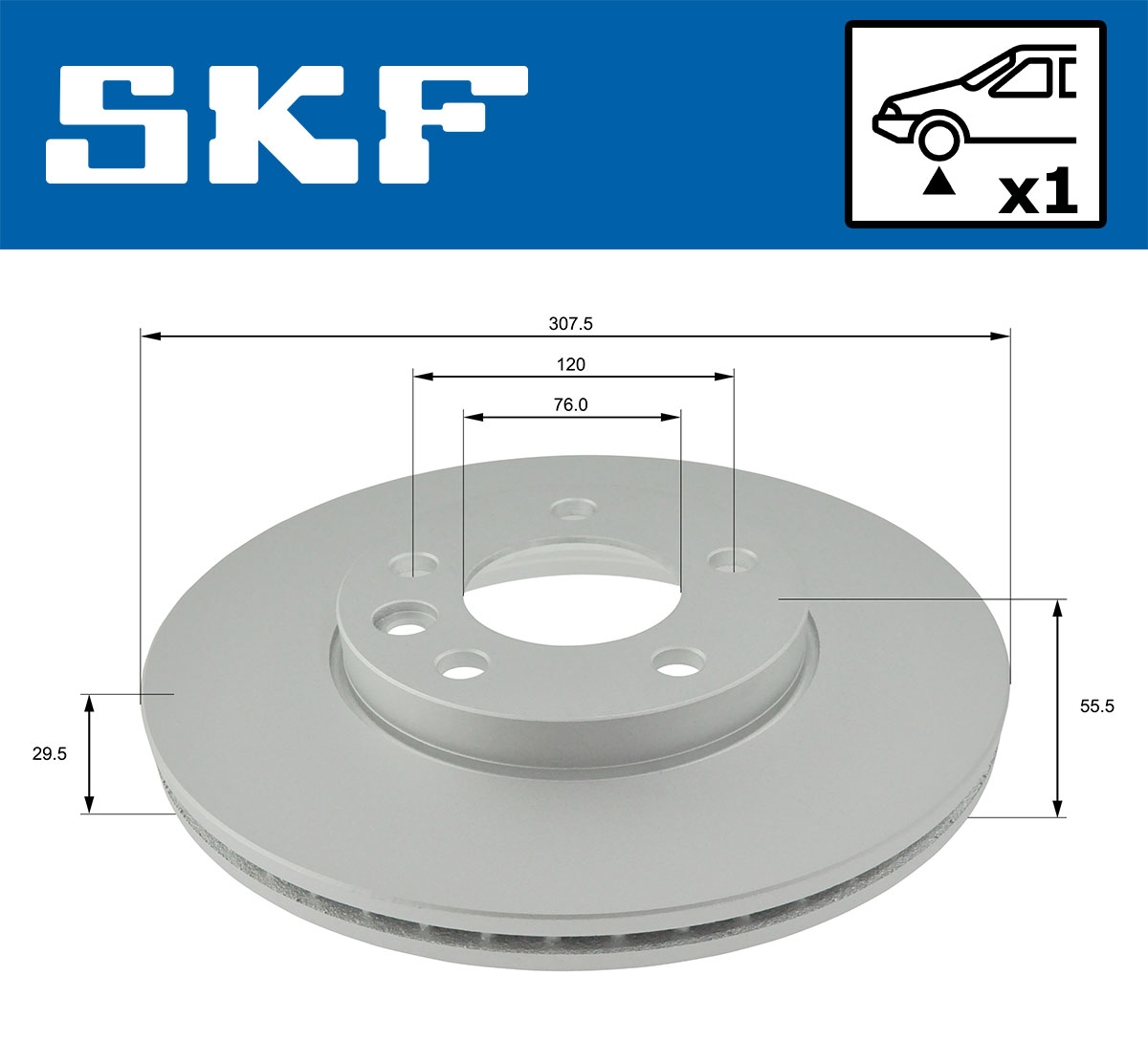 Disc frana SKF VKBD80040V1