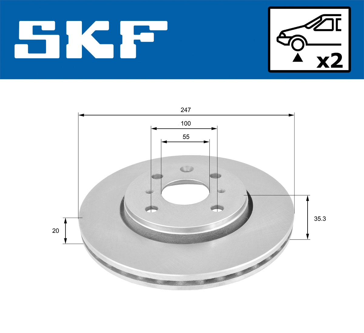 Disc frana SKF VKBD80043V2