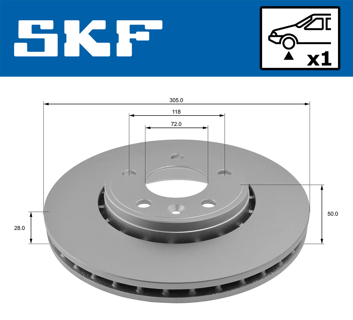 Disc frana SKF VKBD80046V1