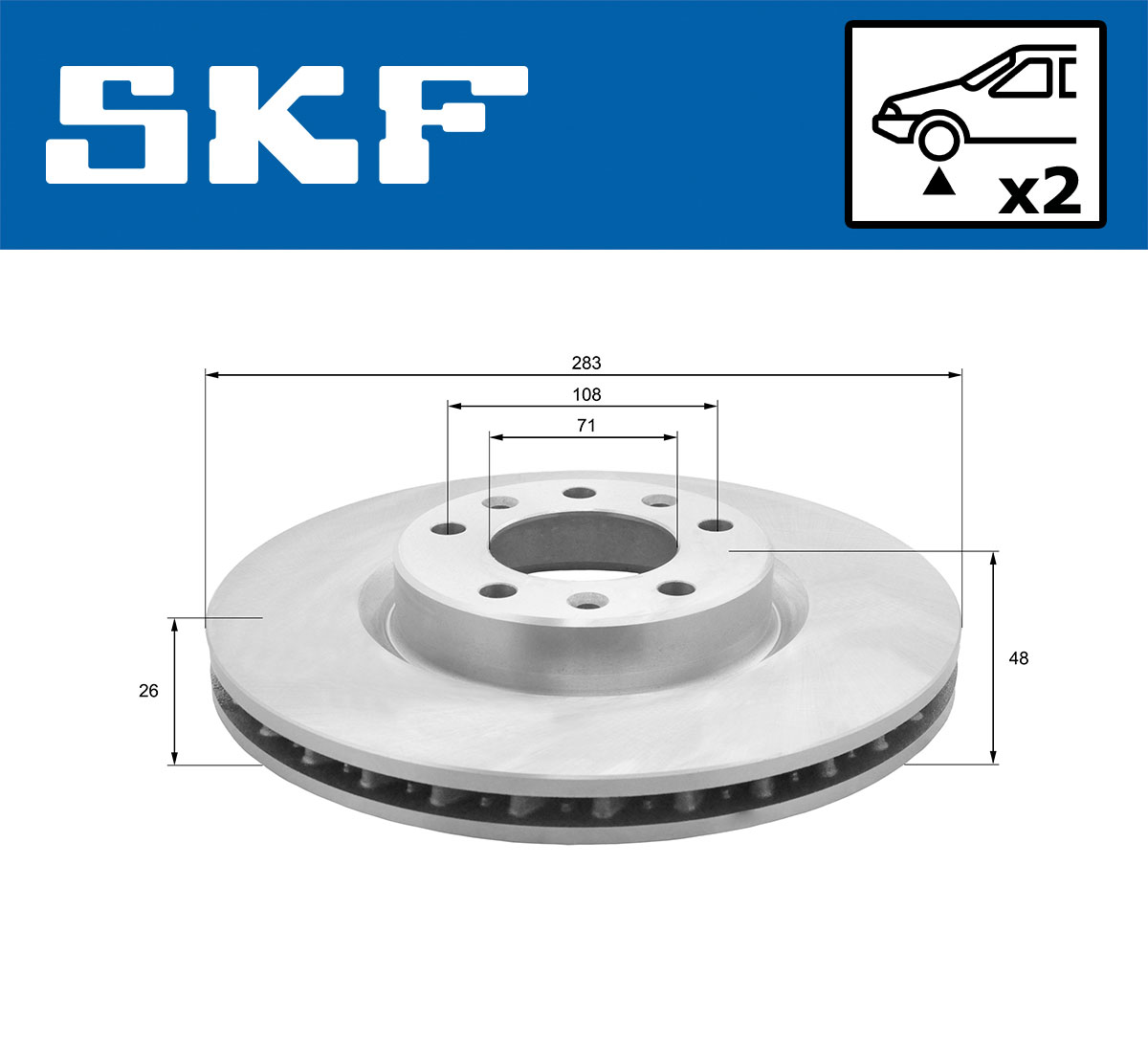 Disc frana SKF VKBD80049V2