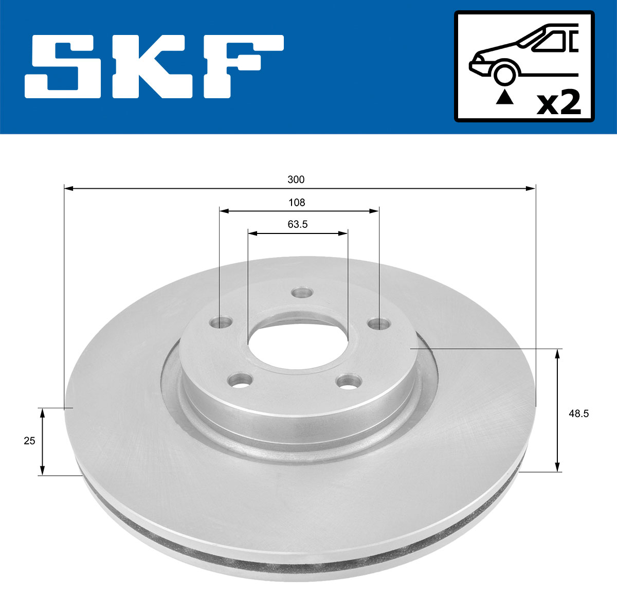 Disc frana SKF VKBD80053V2