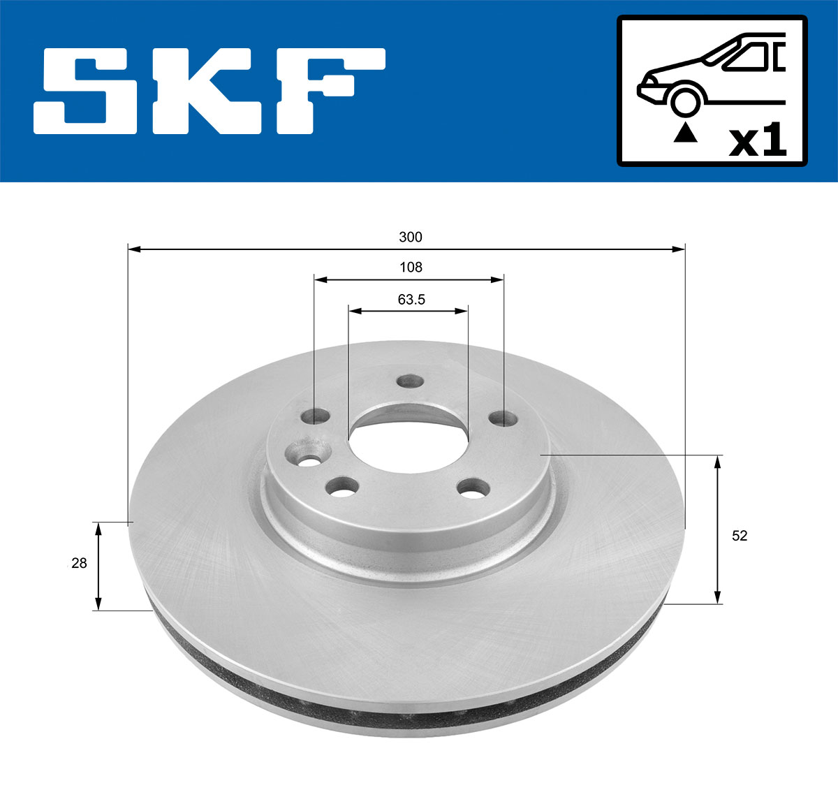 Disc frana SKF VKBD80056V1