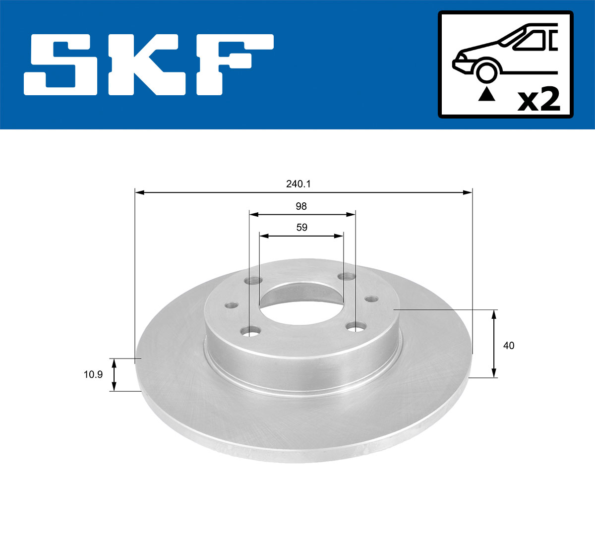 Disc frana SKF VKBD80058S2