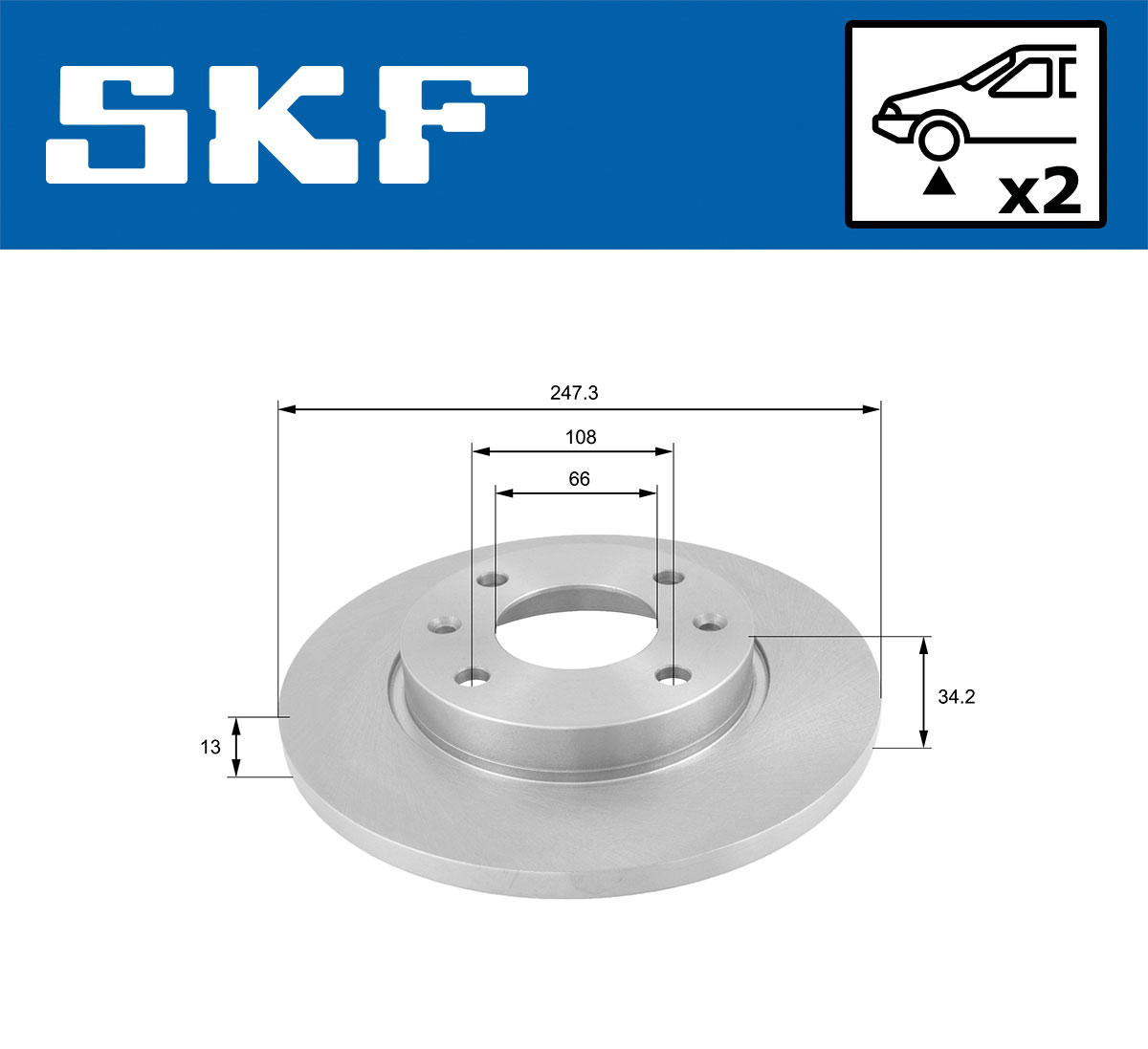 Disc frana SKF VKBD80059S2