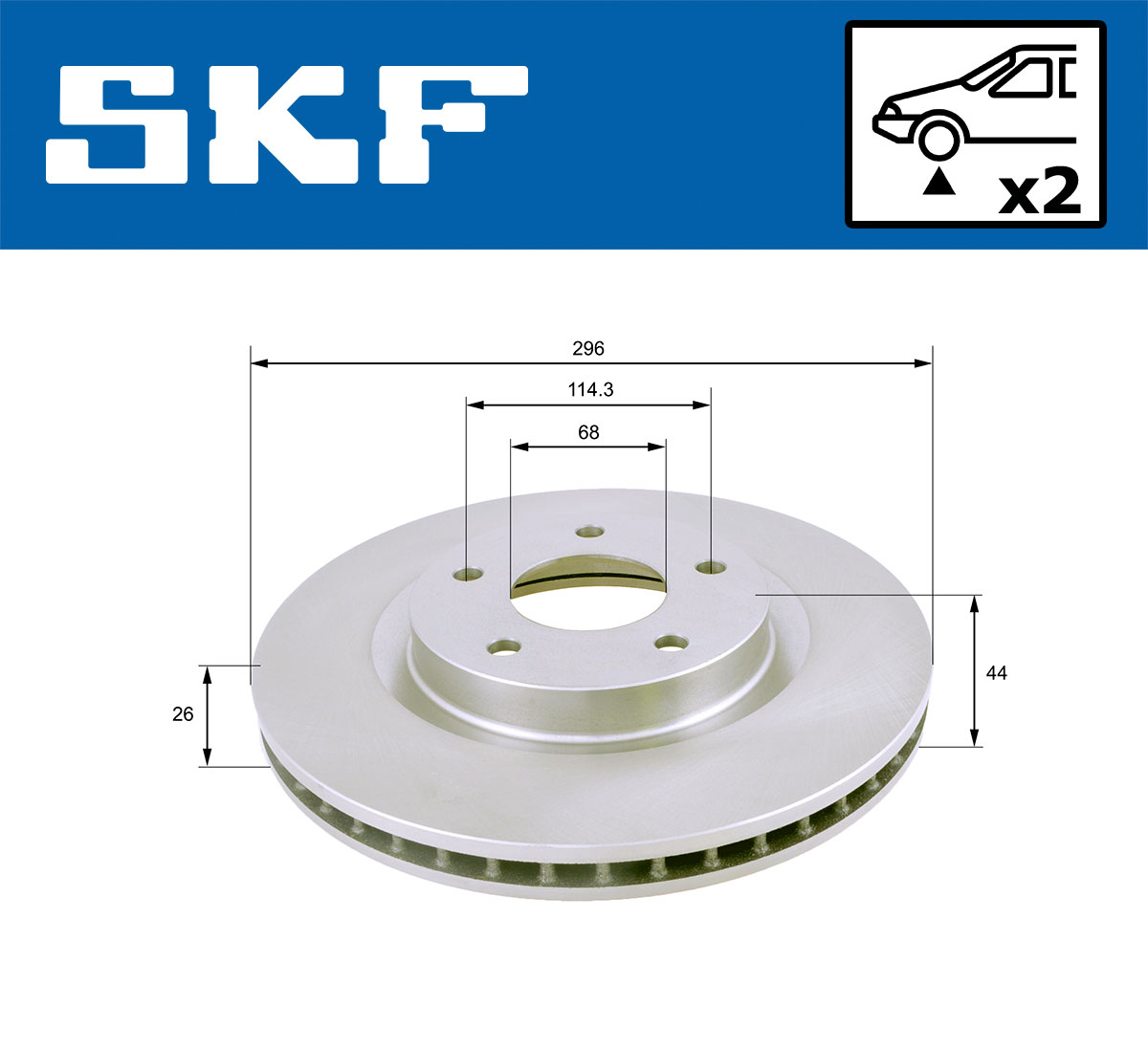Disc frana SKF VKBD80070V2
