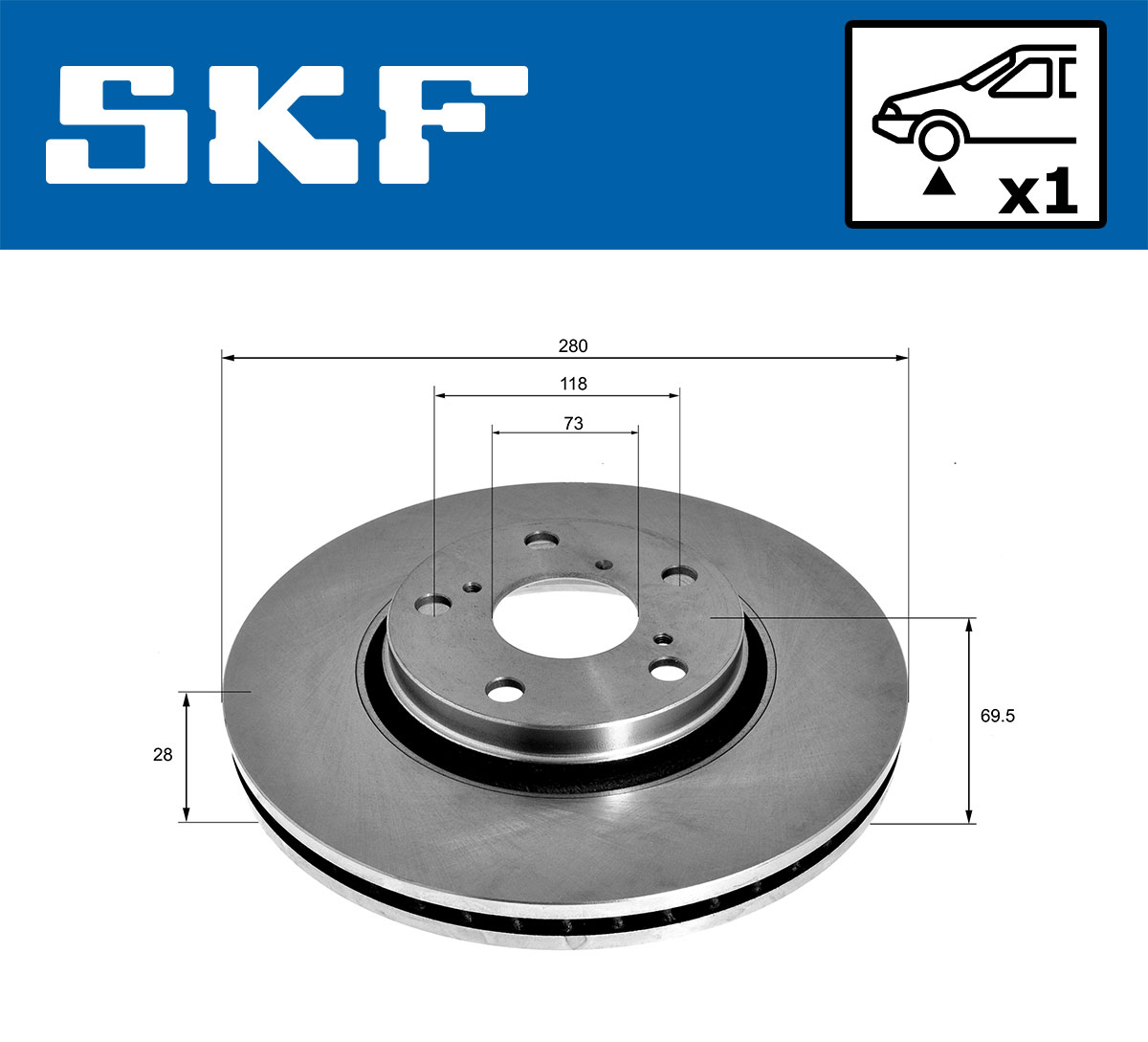 Disc frana SKF VKBD80077V1