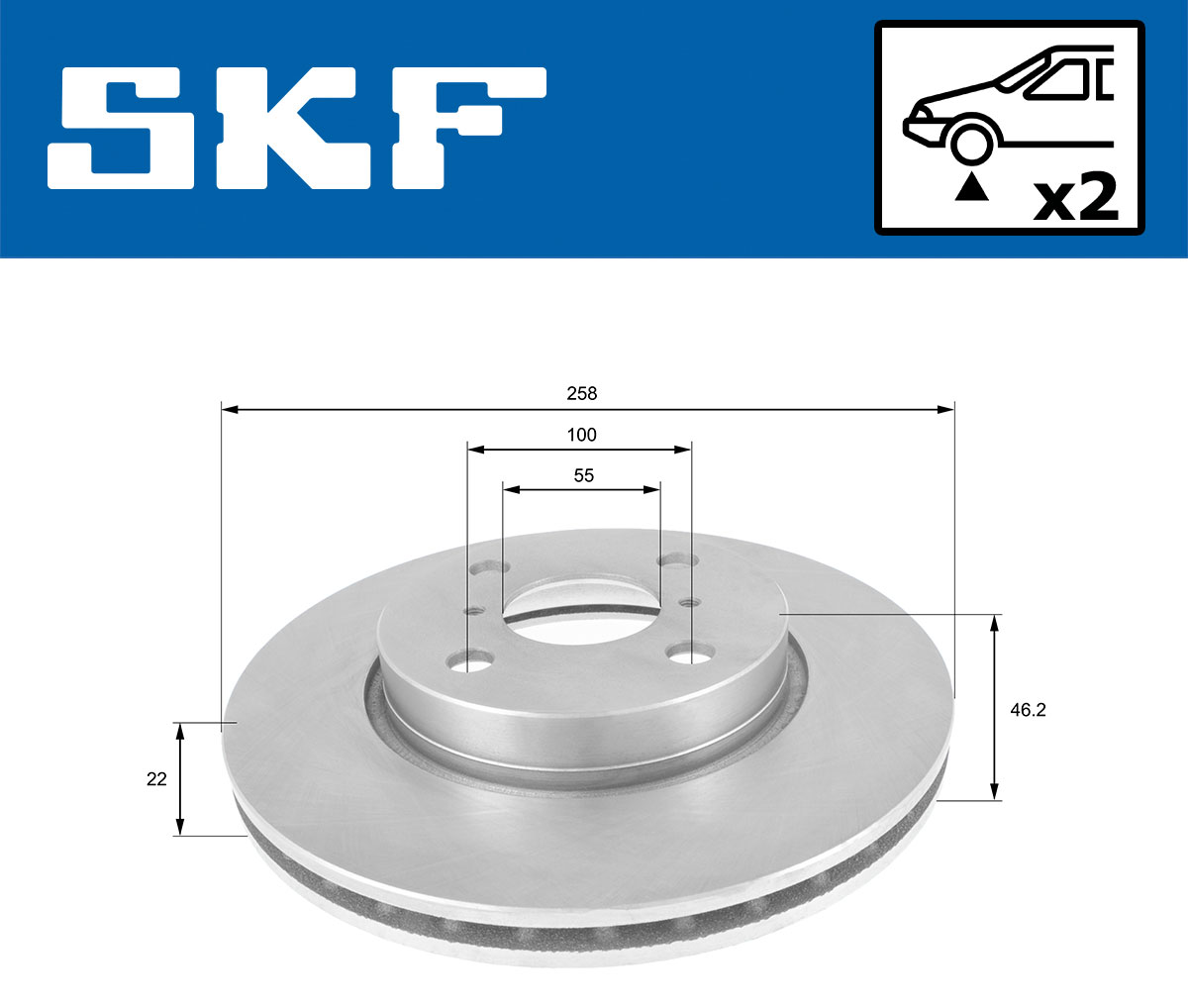 Disc frana SKF VKBD80080V2