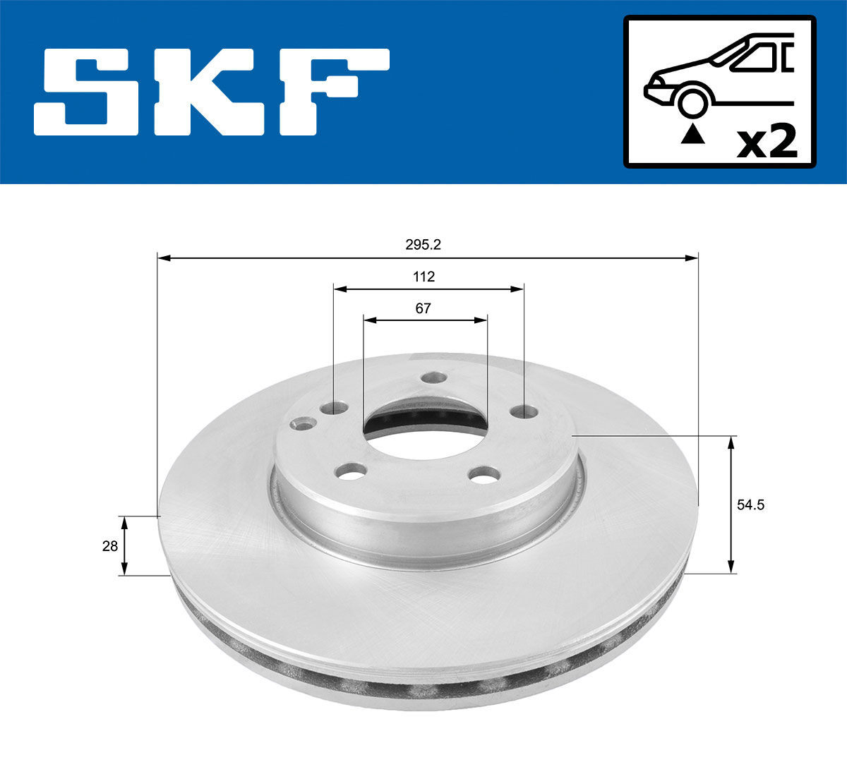 Disc frana SKF VKBD80081V2