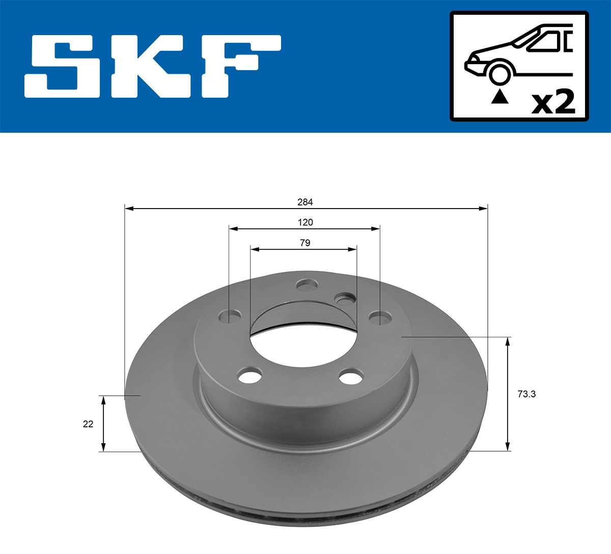 Disc frana SKF VKBD80089V2