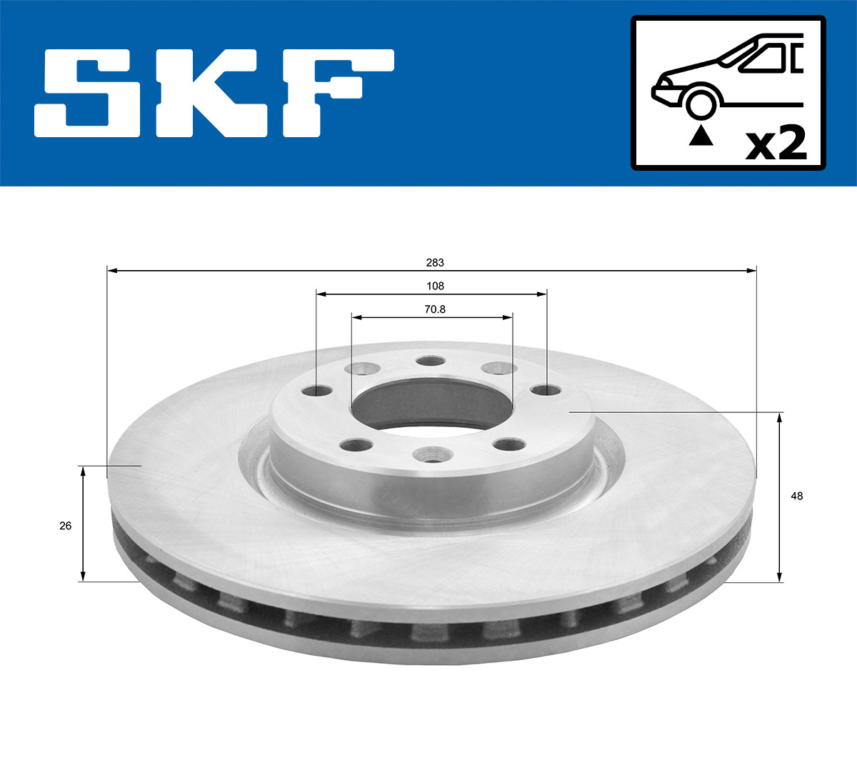 Disc frana SKF VKBD80090V2