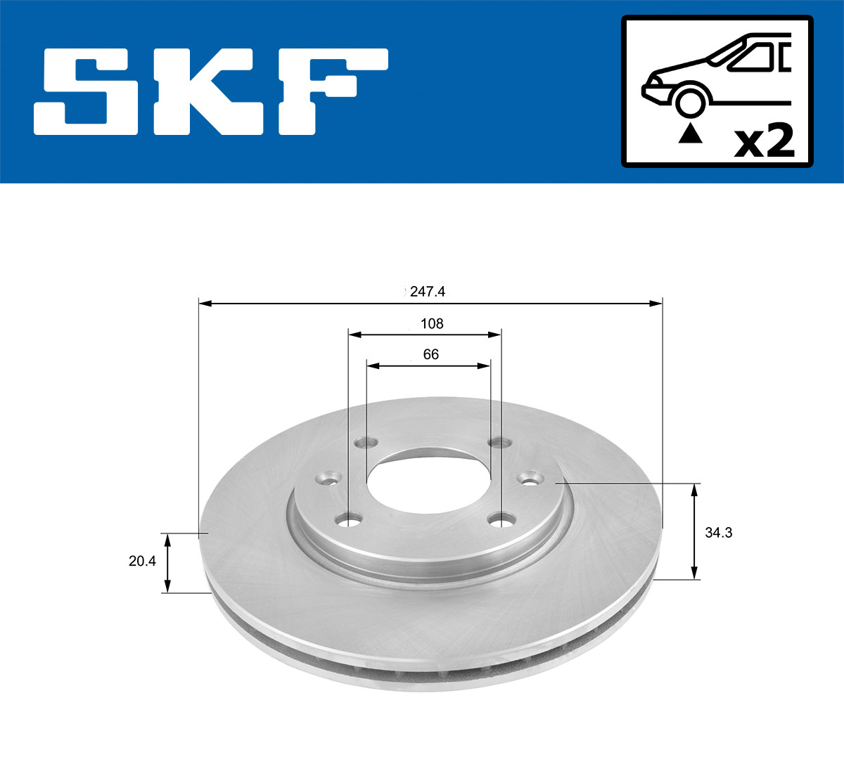 Disc frana SKF VKBD80092V2