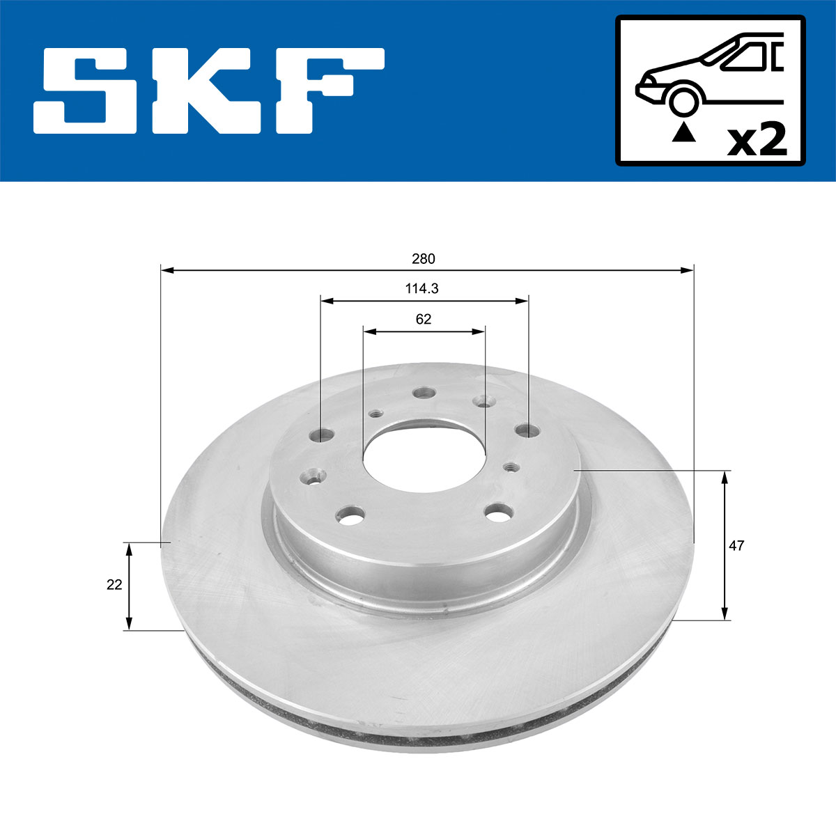 Disc frana SKF VKBD80100V2