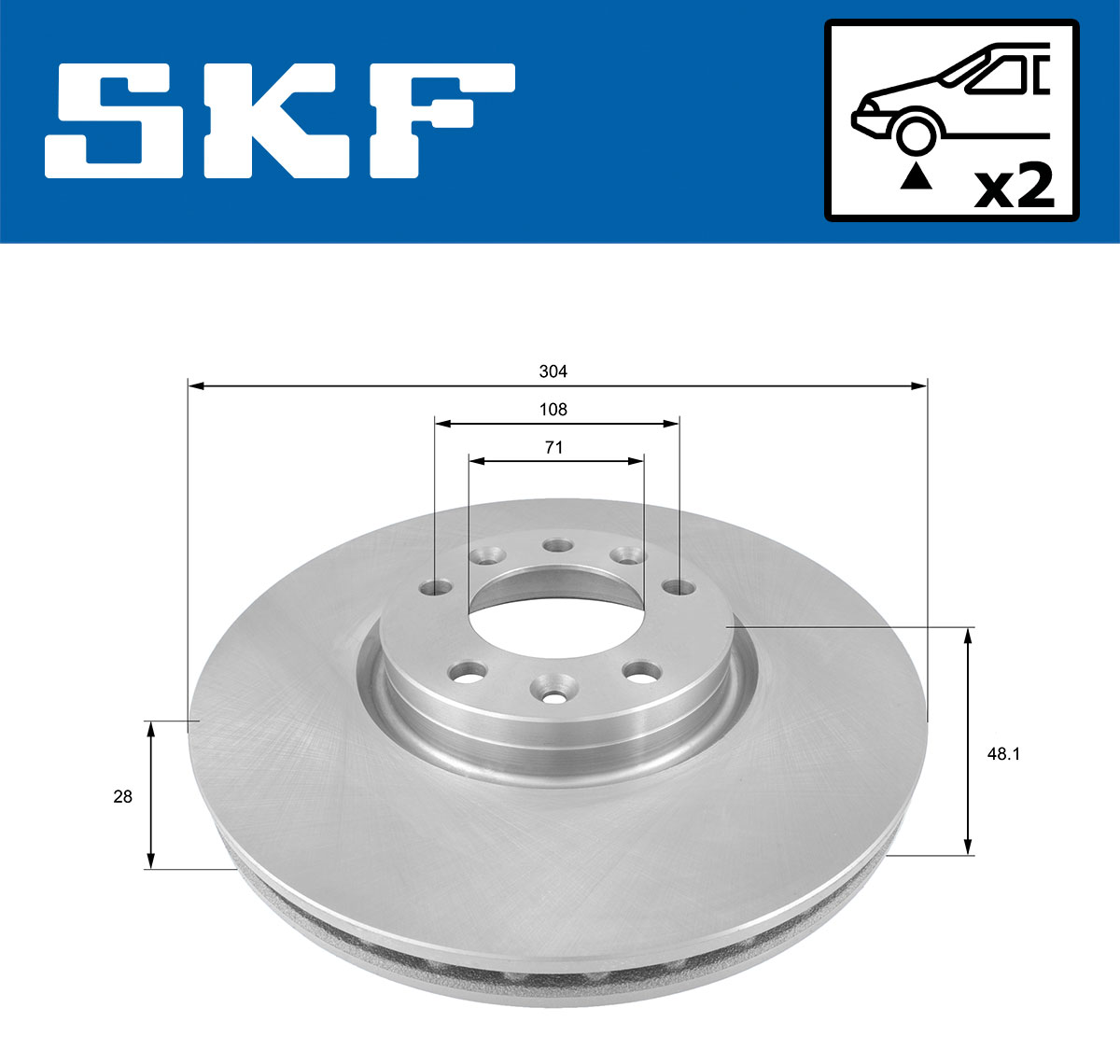 Disc frana SKF VKBD80106V2