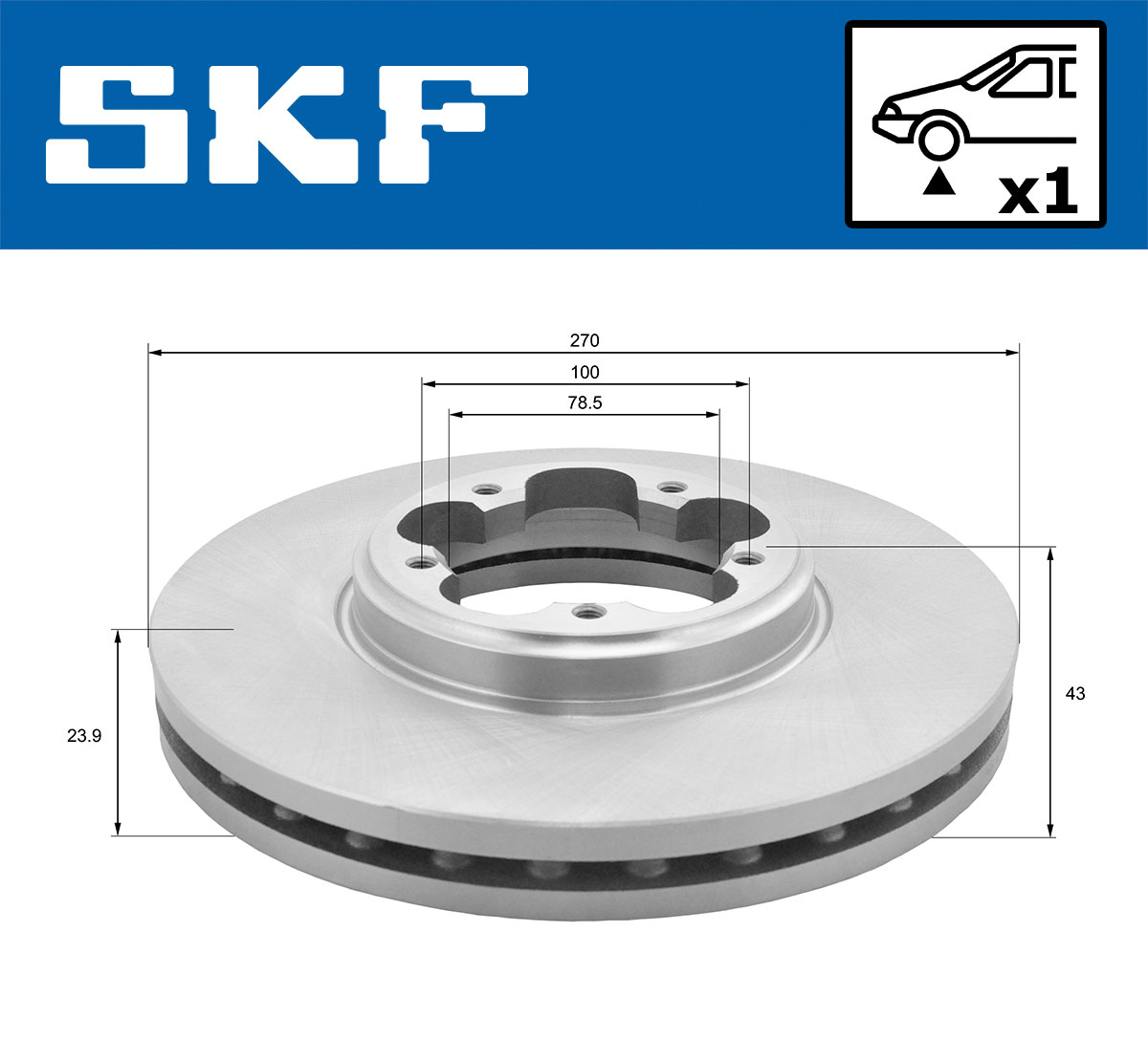 Disc frana SKF VKBD80123V1