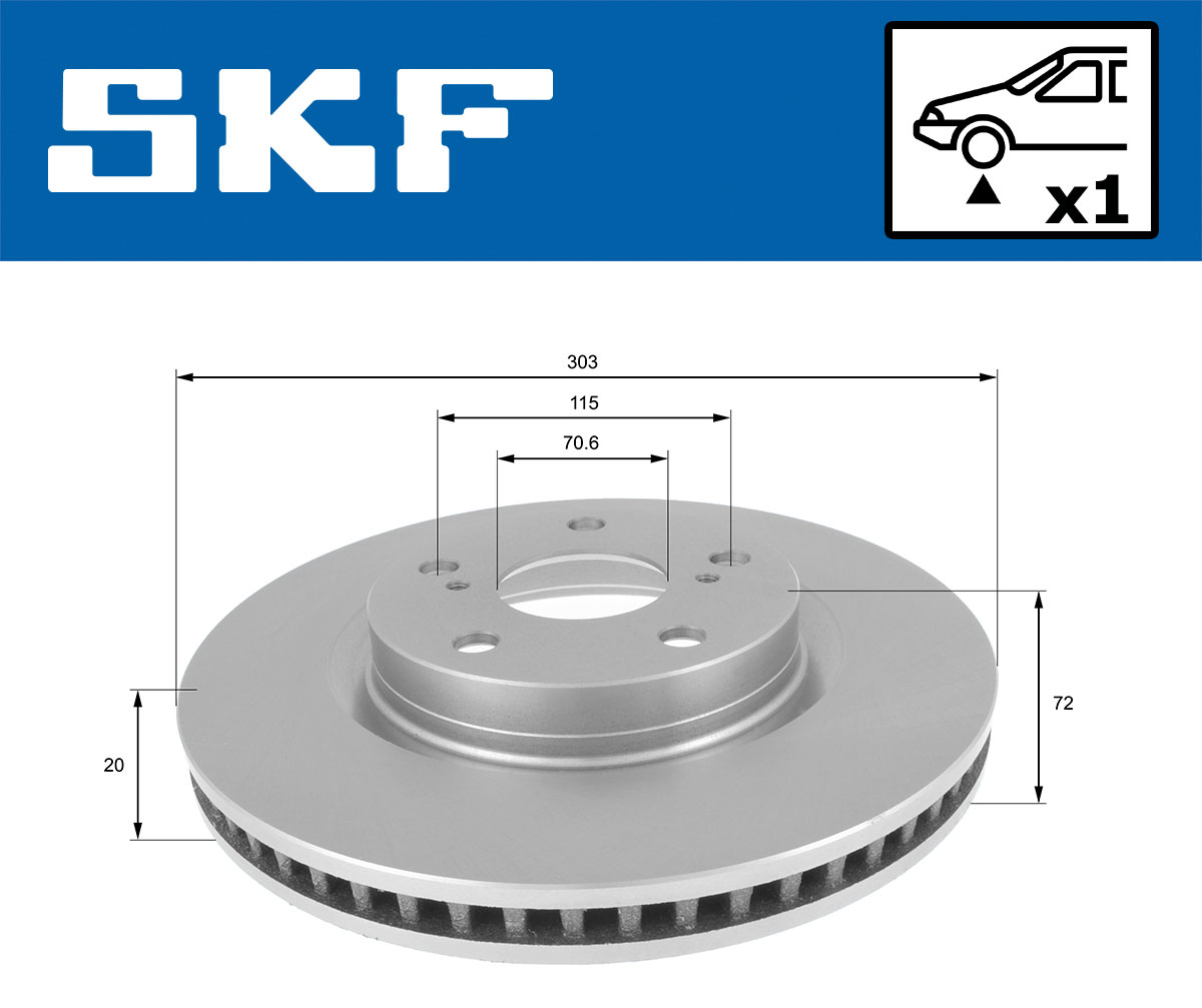 Disc frana SKF VKBD80129V1