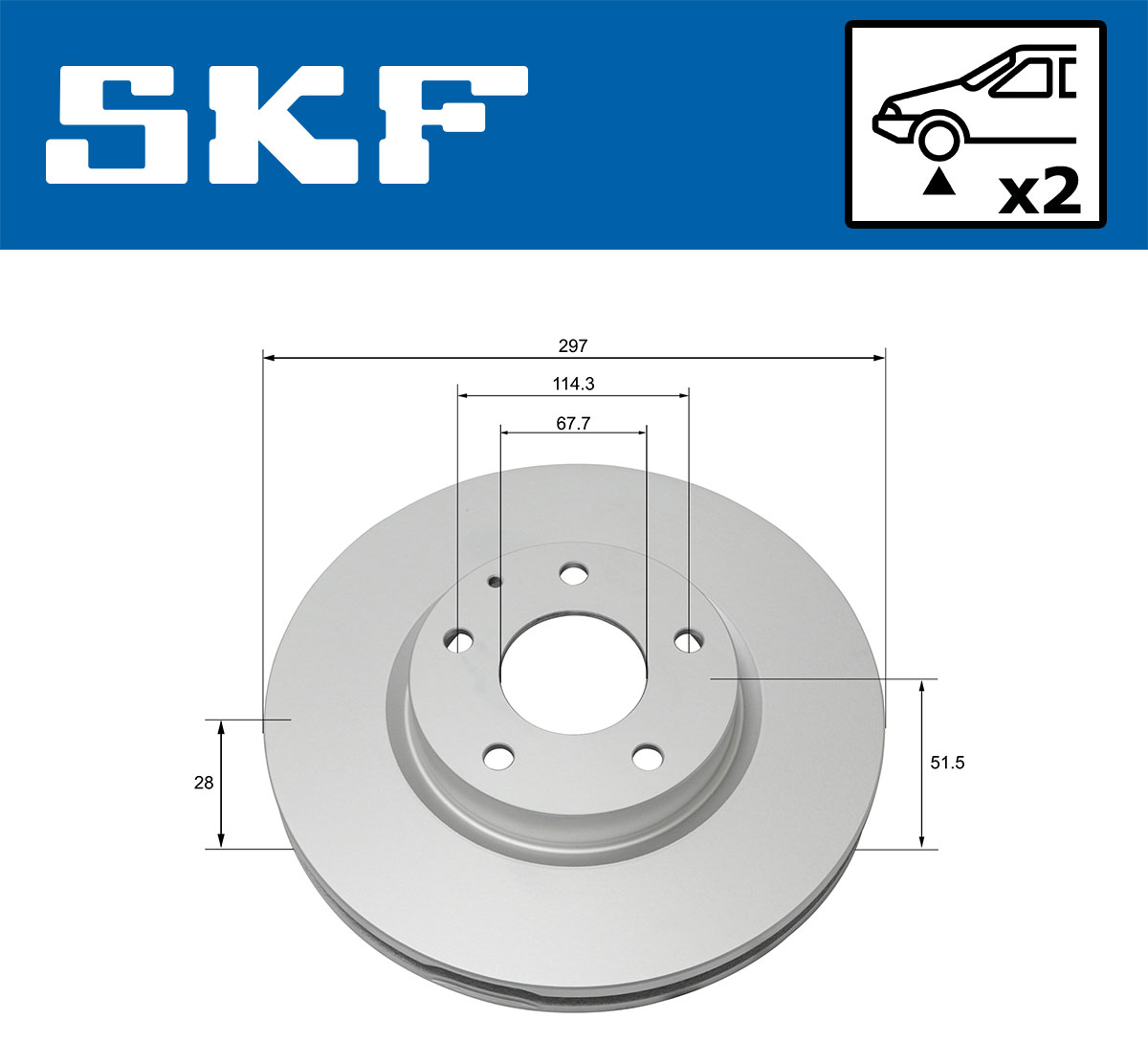 Disc frana SKF VKBD80147V2
