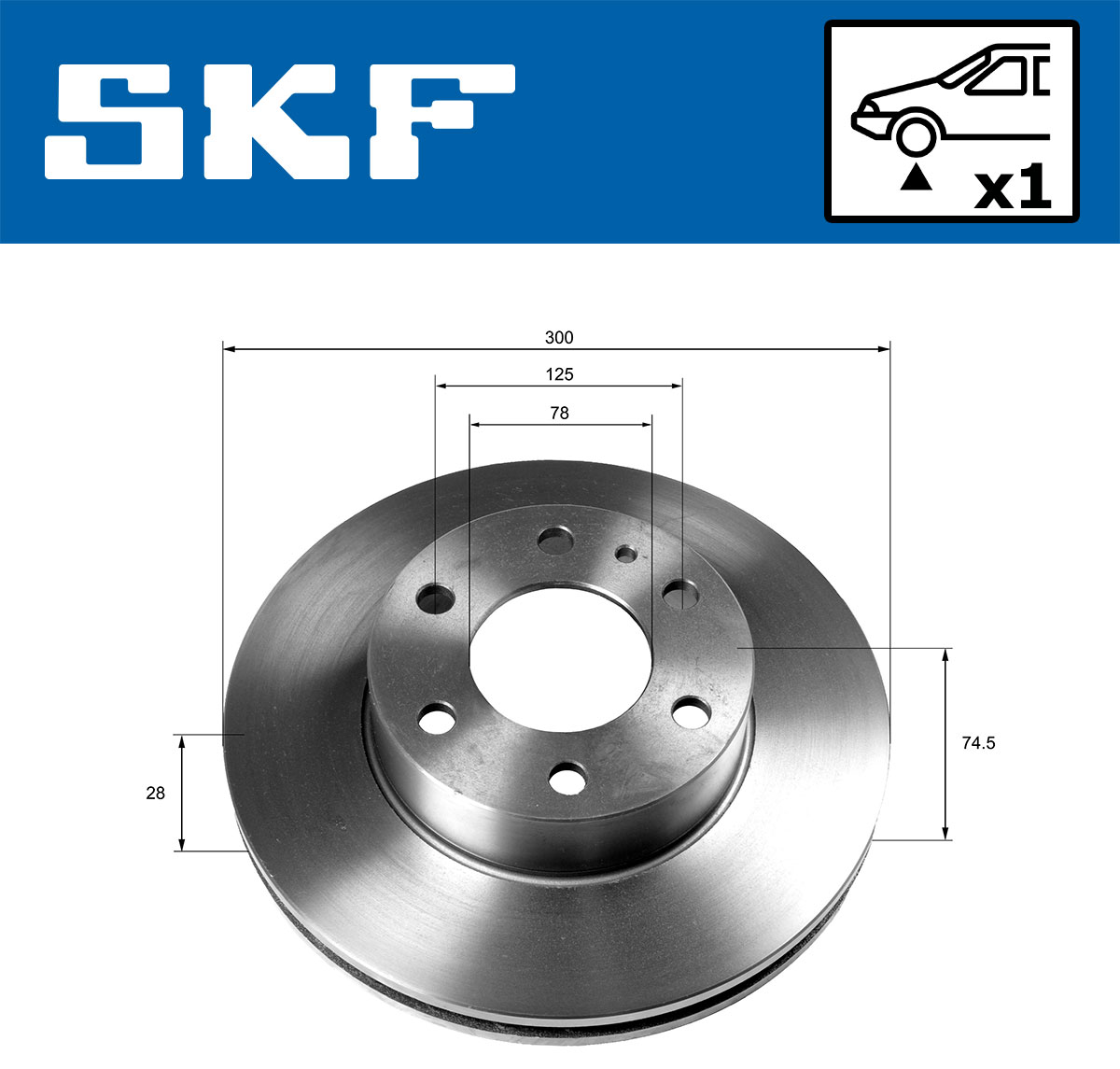 Disc frana SKF VKBD80156V1