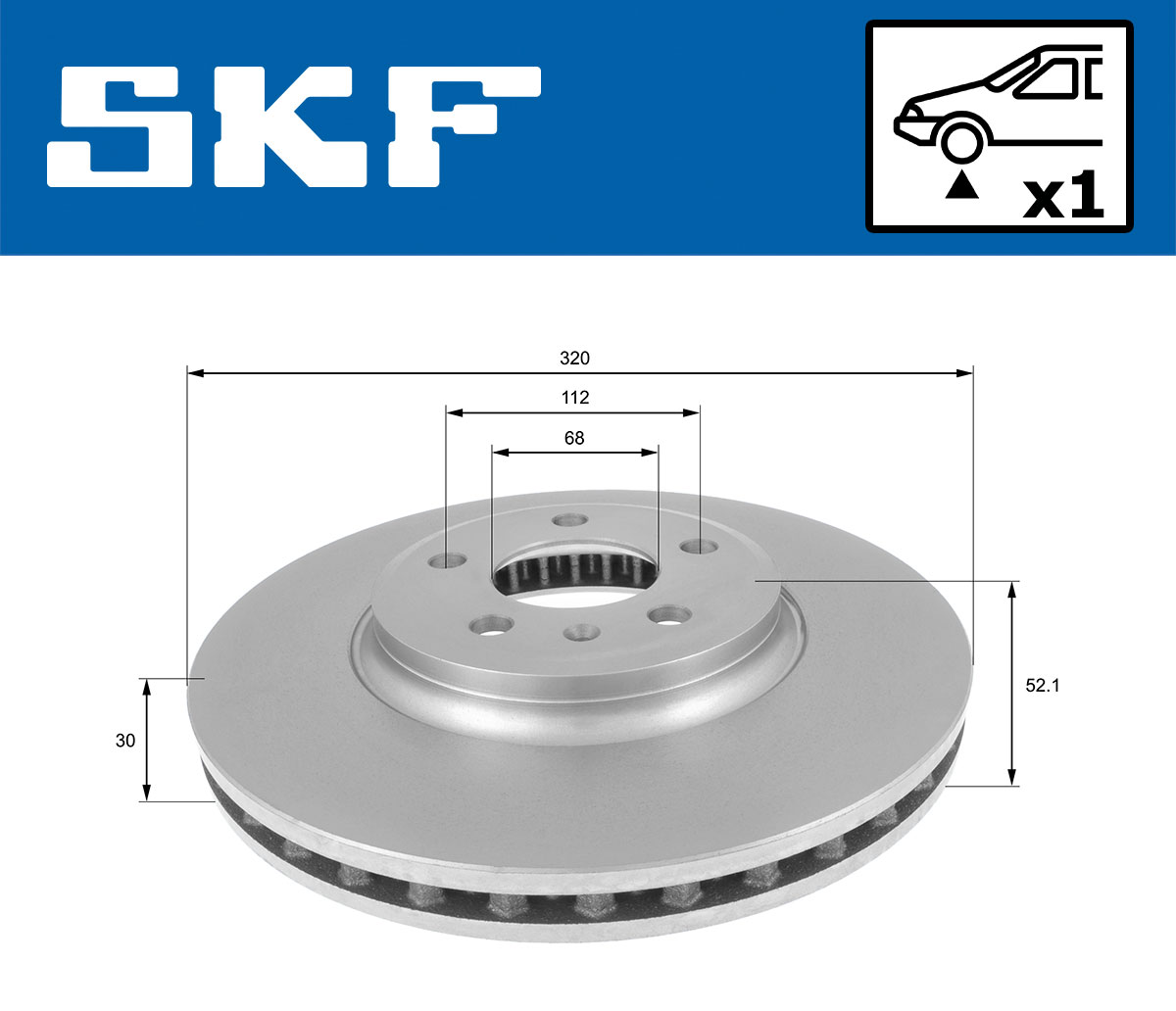 Disc frana SKF VKBD80163V1