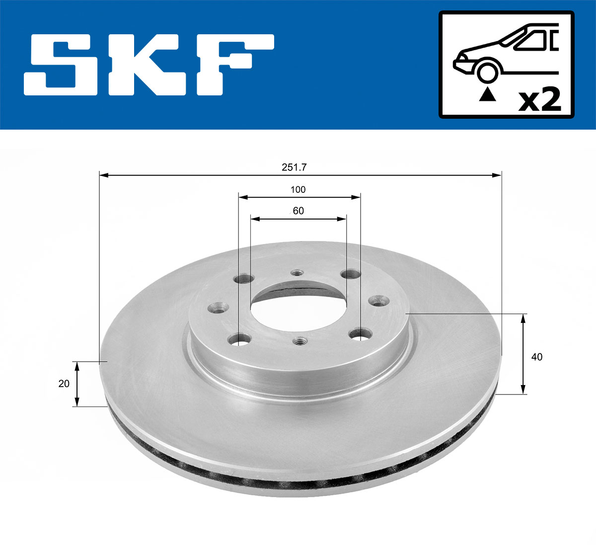 Disc frana SKF VKBD80167V2