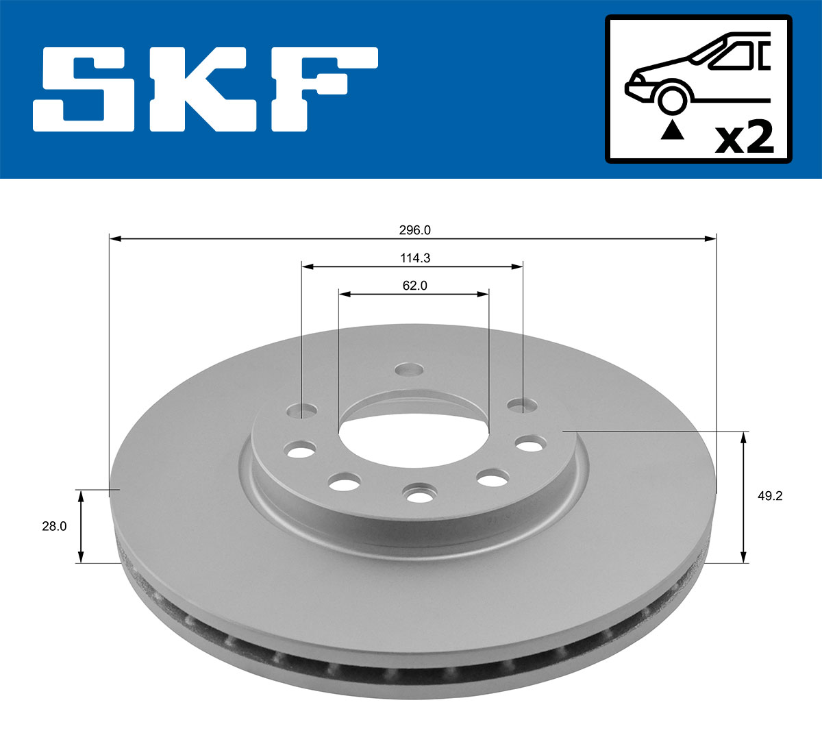 Disc frana SKF VKBD80168V2