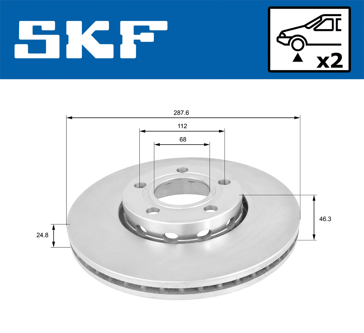 Disc frana SKF VKBD80189V2