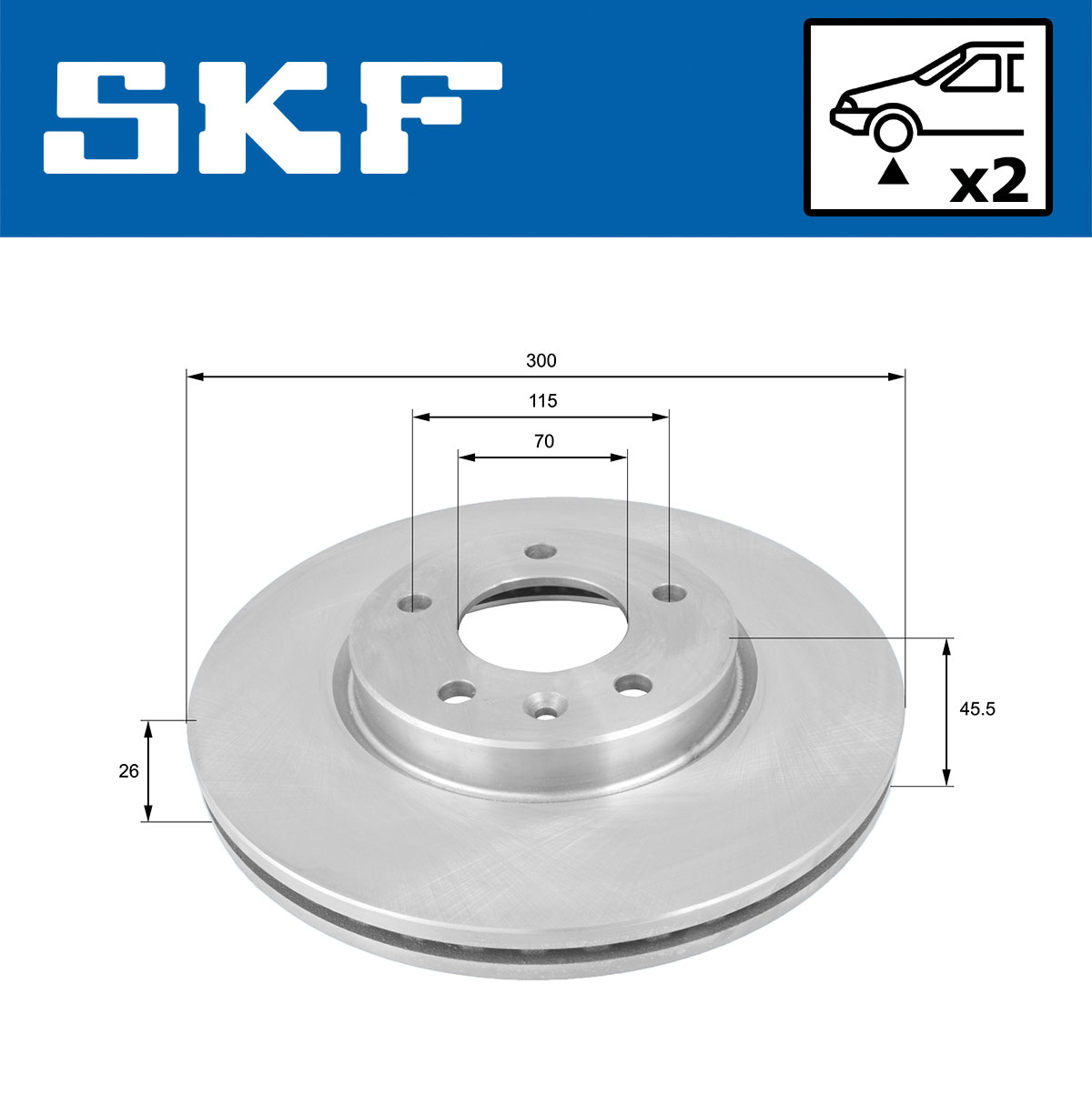 Disc frana SKF VKBD80194V2