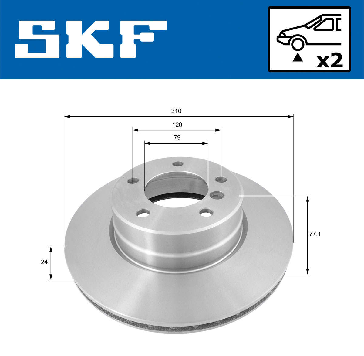Disc frana SKF VKBD80196V2