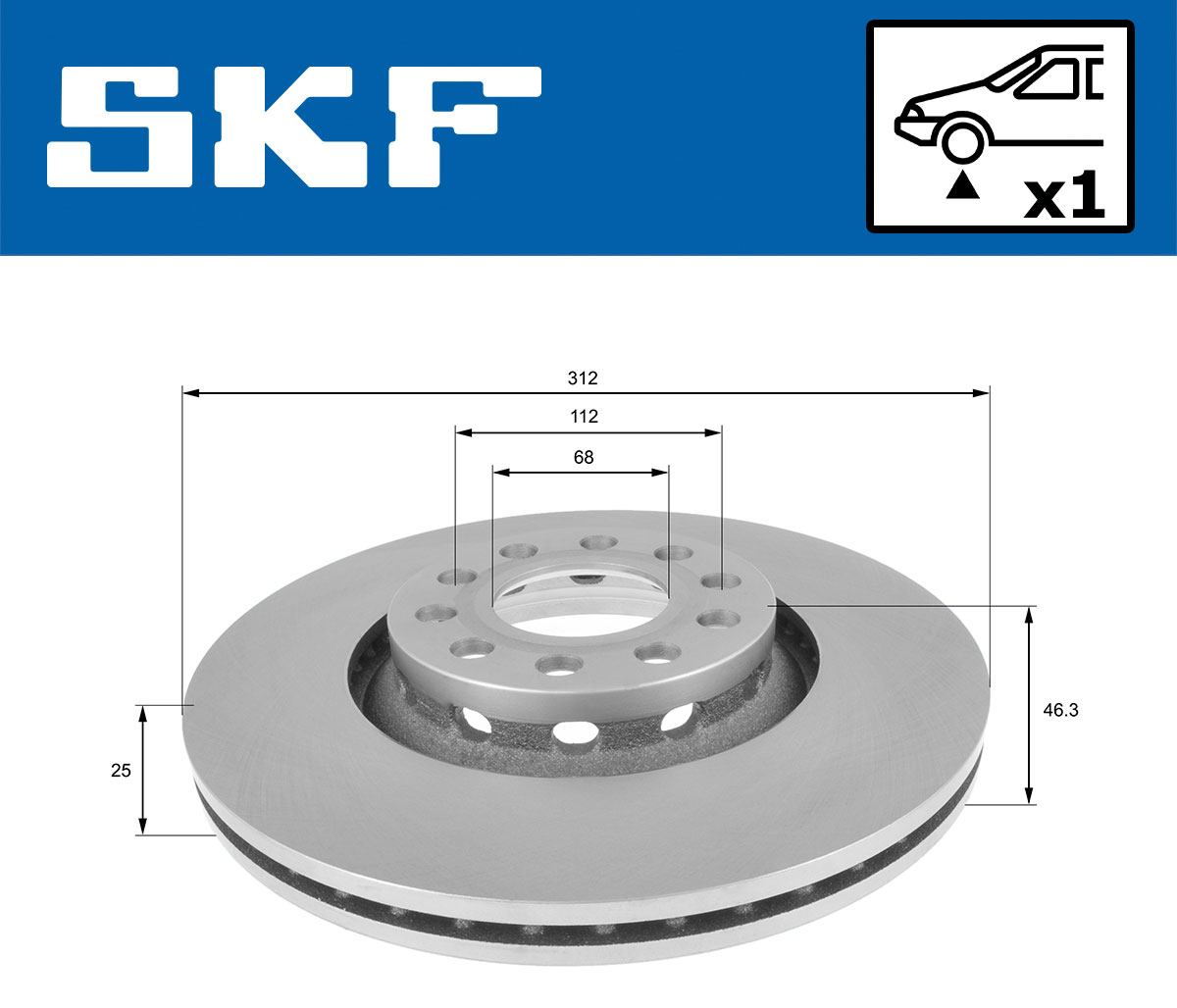 Disc frana SKF VKBD80242V1