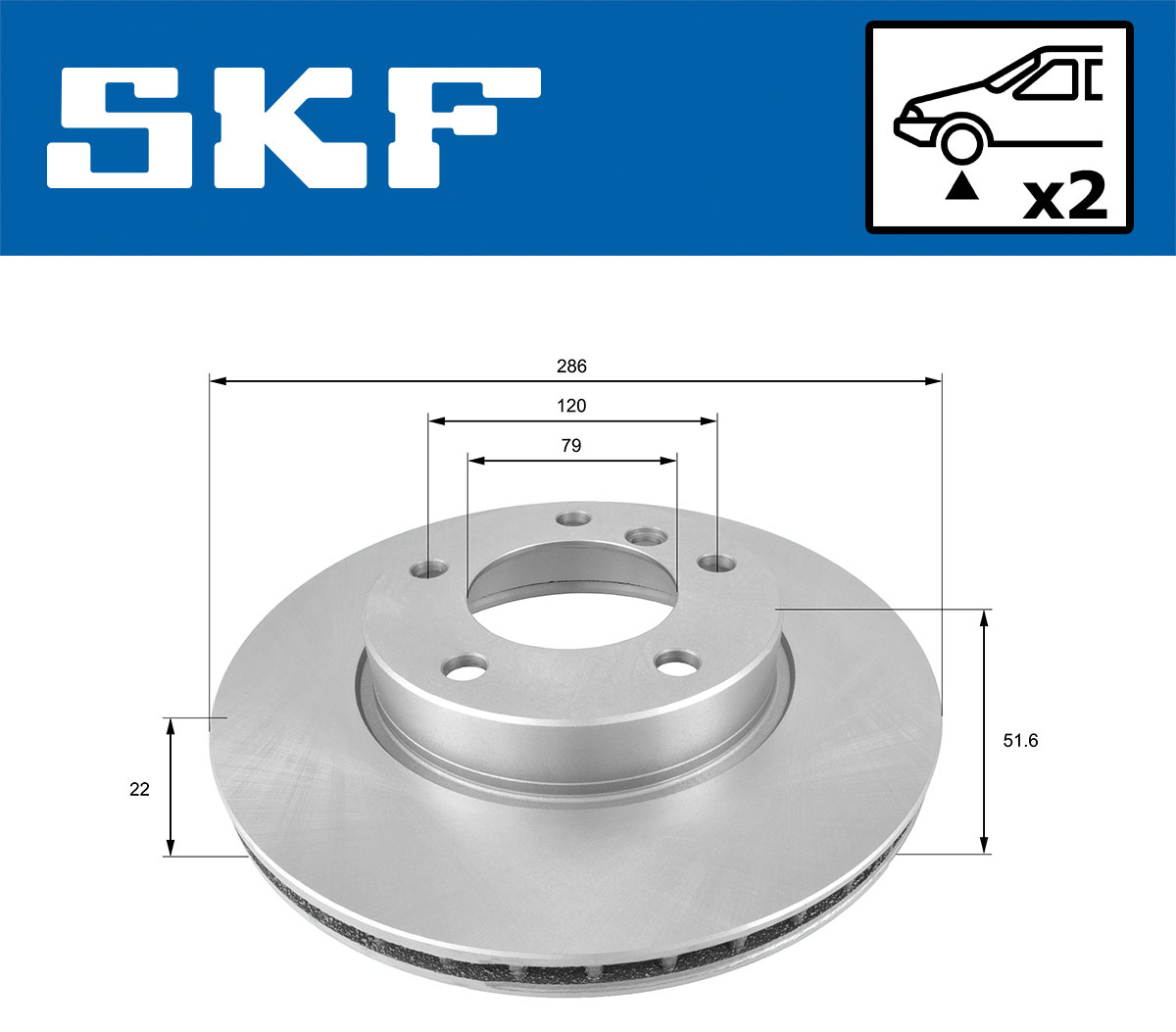 Disc frana SKF VKBD80276V2