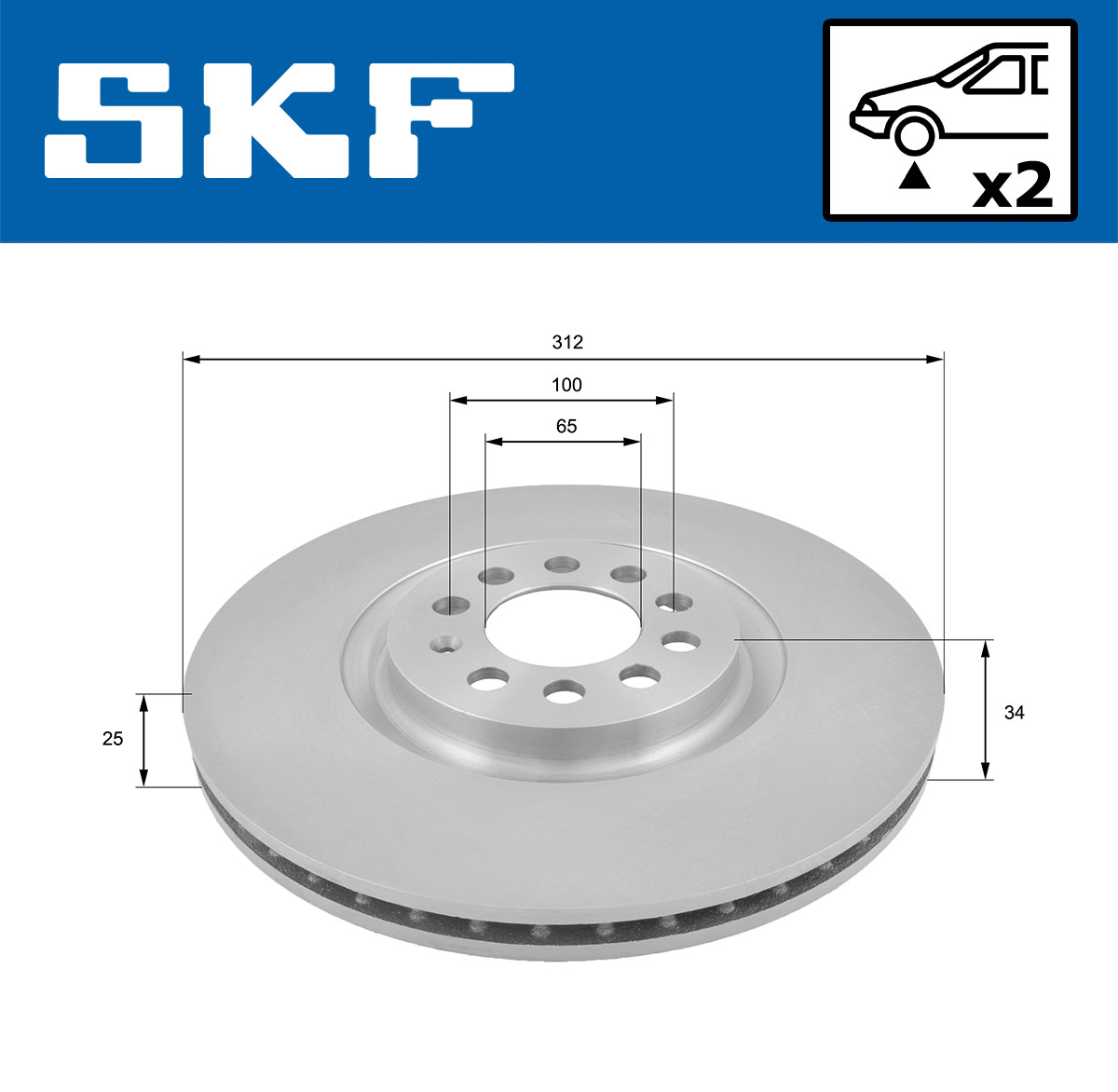 Disc frana SKF VKBD80277V2